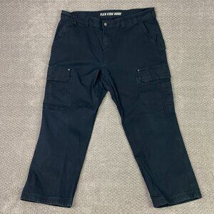 Duluth Trading Co Flex Fire Hose Cargo Pants Men's 44 x 30 43 x 28.5 Blue Canvas
